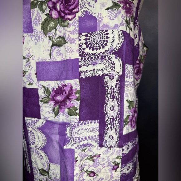 Vintage Lacy Afternoon 3-Piece Set Reversible Top NWT Pockets Skirt - Picture 6 of 16